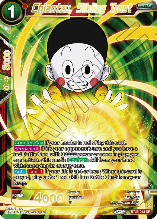 Chiaotzu, Sibling Trust BT25-013 Super Rare Foil