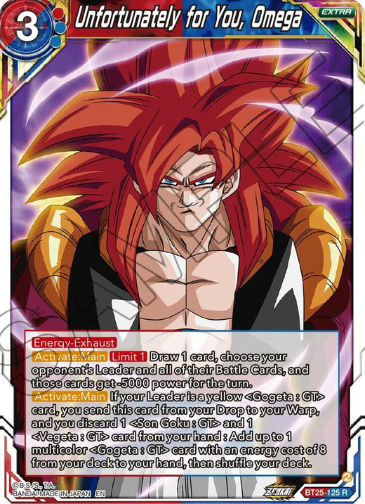 Unfortunately for You, Omega BT25-125 Rare Foil