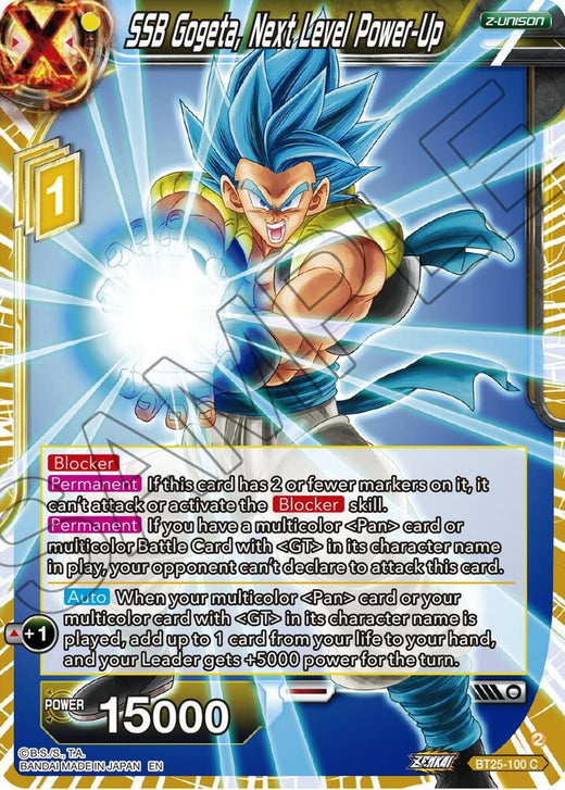 SSB Gogeta, Next Level Power-Up BT25-100 Common