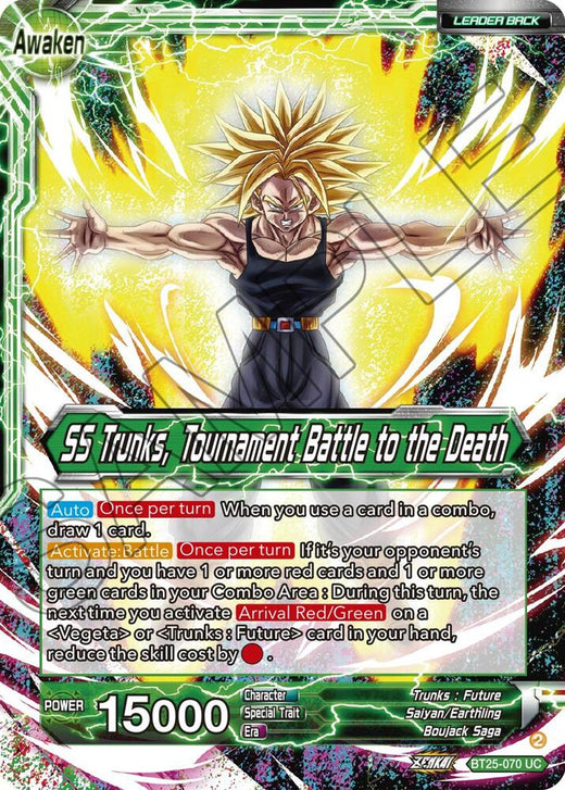 Trunks // SS Trunks, Tournament Battle to the Death BT25-070 Uncommon