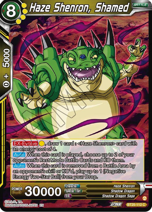 Haze Shenron, Shamed BT25-112 Common