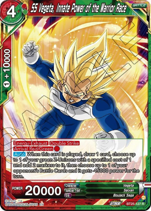 SS Vegeta, Innate Power of the Warrior Race BT25-127 Rare Foil