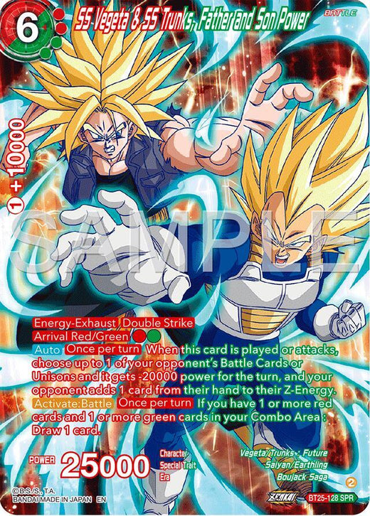 SS Vegeta & SS Trunks, Father and Son Power (SPR) BT25-128 Special Rare Foil