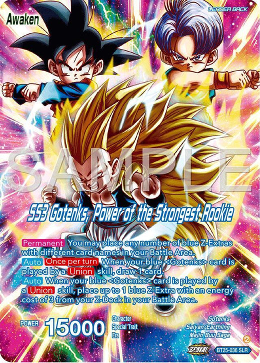 Gotenks // SS3 Gotenks, Power of the Strongest Rookie (SLR) BT25-036 Special Leader Rare Foil