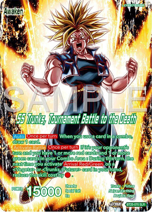 Trunks // SS Trunks, Tournament Battle to the Death (SLR) BT25-070 Special Leader Rare Foil