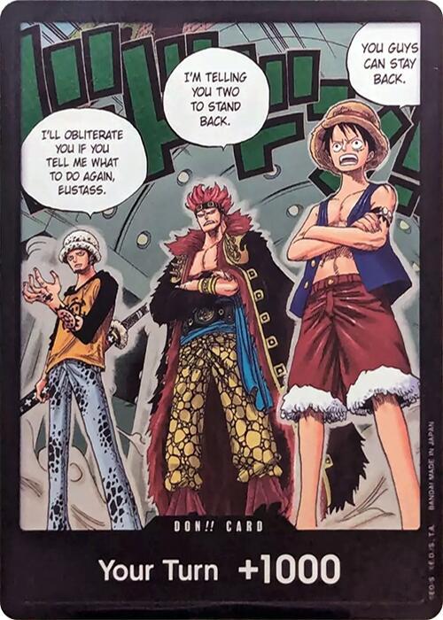 DON!! Card (Trafalgar Law, Eustass Kid and Monkey.D.Luffy) (Double Pack Set Vol. 4) DON!! Foil