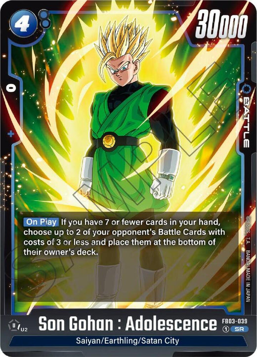 Son Gohan : Adolescencia FB03-039 SR Foil