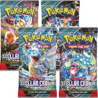 Pokemon: Stellar Crown Booster Pack Art Bundle [Set of 4]