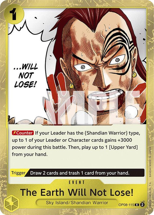 The Earth Will Not Lose! OP08-115 R Foil