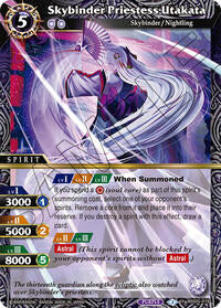 Skybinder Priestess Utakata | Strangers in the Sky | X Rare | Holofoil | #BSS05-019
