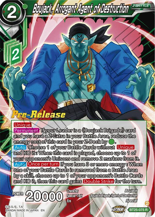 Boujack, Arrogant Agent of Destruction BT25-075 Rare Foil