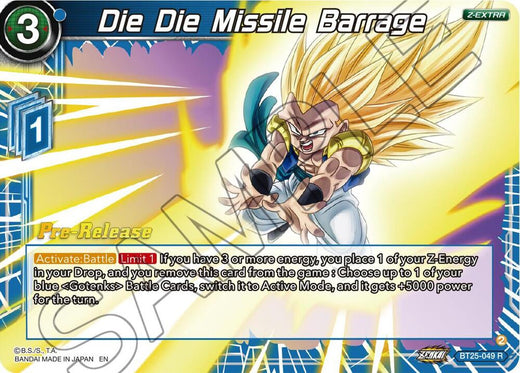Die Die Missile Barrage BT25-049 Rare Foil