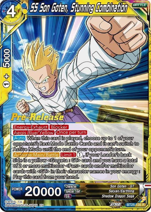 SS Son Goten, Stunning Combination BT25-135 Rare Foil