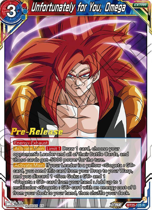 Unfortunately for You, Omega BT25-125 Rare Foil