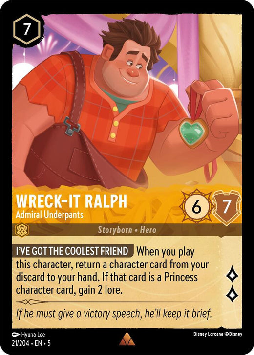 Wreck-It Ralph - Admiral Underpants 21/204 Rare