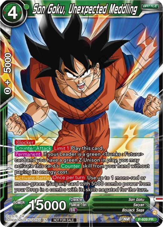 Son Goku, Unexpected Meddling (Zenkai Series Tournament Pack Vol.8) P-609 Promo