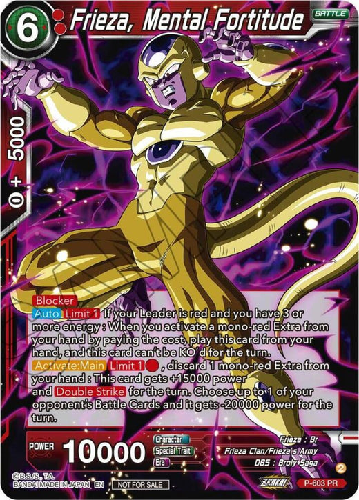 Frieza, Mental Fortitude (Zenkai Series Tournament Pack Vol.8) P-603 Promo