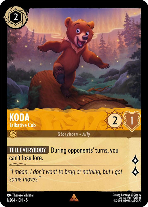 Koda - Talkative Cub 1/204 Rare
