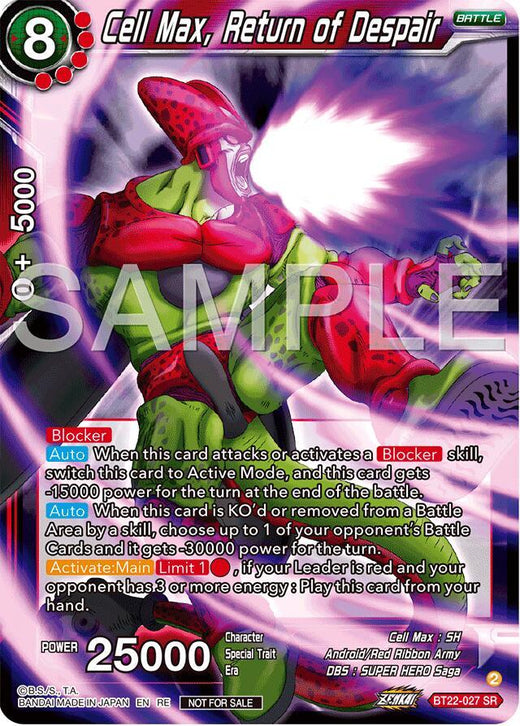 Cell Max, Return of Despair (Deluxe Pack 2024 Vol.2) BT22-027 Promo