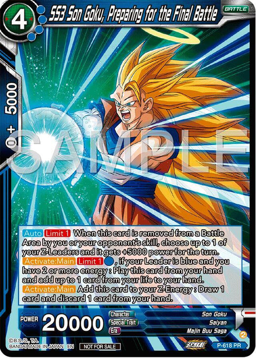 SS3 Son Goku, Preparing for the Final Battle (Deluxe Pack 2024 Vol.2) P-618 Promo