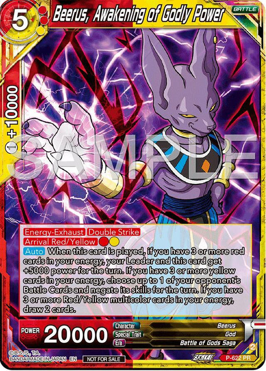 Beerus, Awakening of Godly Power (Deluxe Pack 2024 Vol.2) P-622 Promo