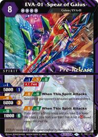 EVA-01 -Spear of Gaius- | Collaboration Booster 01: Halo of Awakening Pre-Release Cards | Rare | Holofoil | #CB01-017
