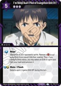I'm Shinji Ikari! Pilot of Evangelion Unit-01! | Collaboration Booster 01: Halo of Awakening Pre-Release Cards | Uncommon | Unspecified | #CB01-071
