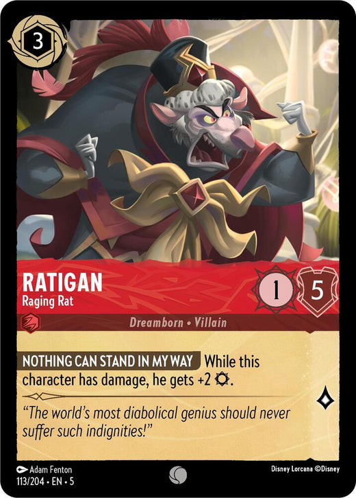 Ratigan - Raging Rat 113/204 Common