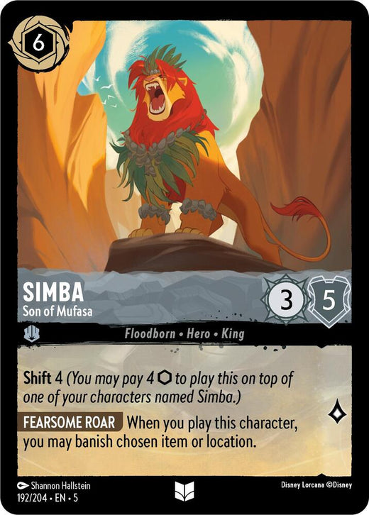 Simba - Son of Mufasa 192/204 Uncommon