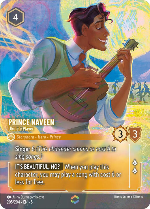 Prince Naveen - Ukulele Player (Enchanted) 205/204 Enchanted Holofoil