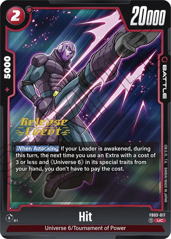DBS Fusion World: Raging Roar Release Event Cards Singles