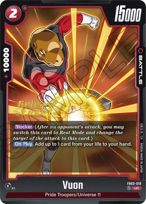 DBS Fusion World: Raging Roar Release Event Cards Singles