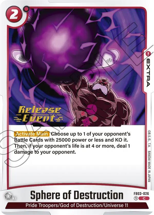 DBS Fusion World: Raging Roar Release Event Cards Singles