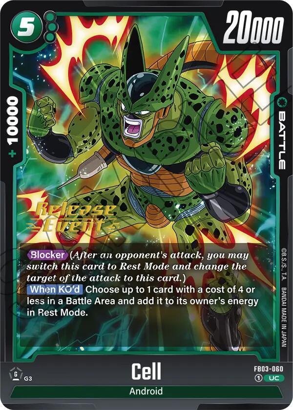 DBS Fusion World: Raging Roar Release Event Cards Singles