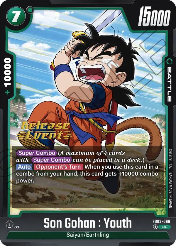 DBS Fusion World: Raging Roar Release Event Cards Singles