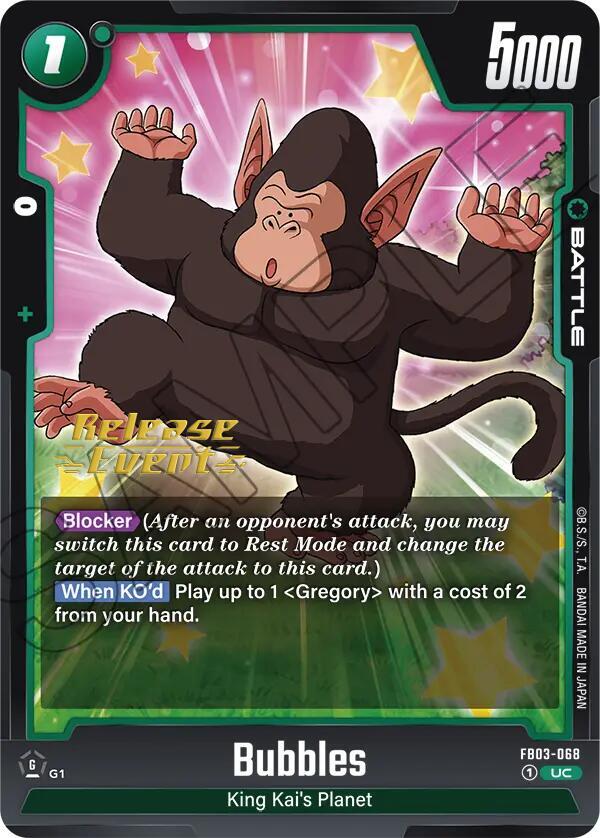 DBS Fusion World: Raging Roar Release Event Cards Singles