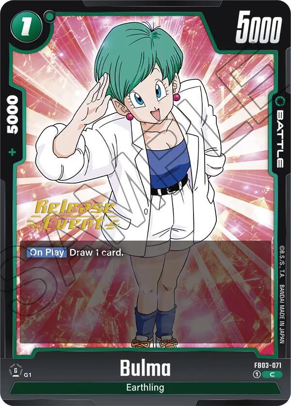 DBS Fusion World: Raging Roar Release Event Cards Singles