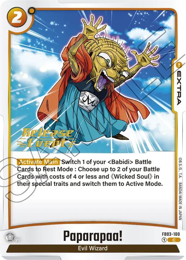 DBS Fusion World: Raging Roar Release Event Cards Singles