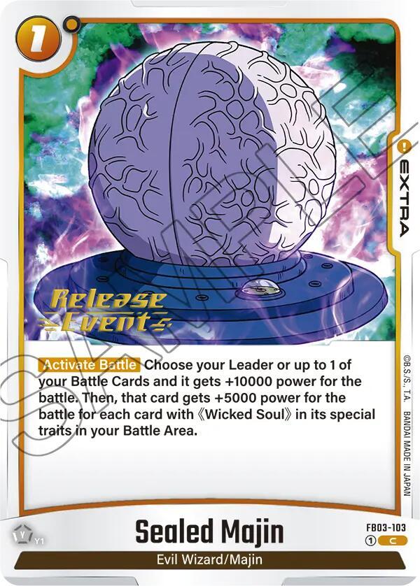 DBS Fusion World: Raging Roar Release Event Cards Singles