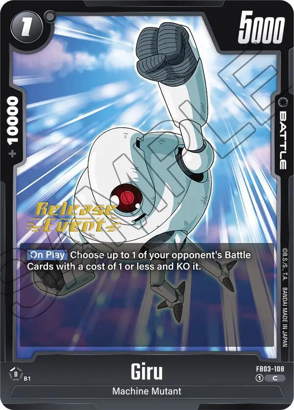DBS Fusion World: Raging Roar Release Event Cards Singles