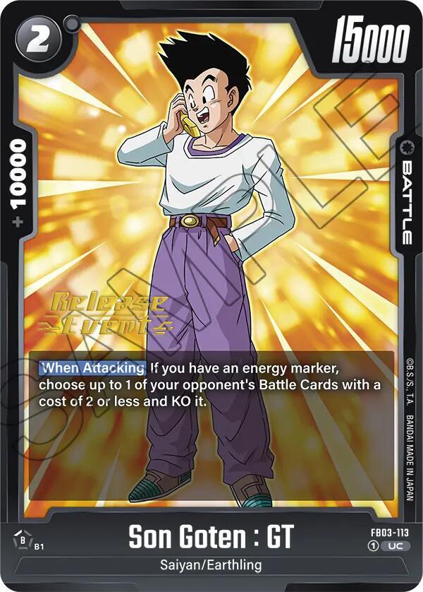 DBS Fusion World: Raging Roar Release Event Cards Singles