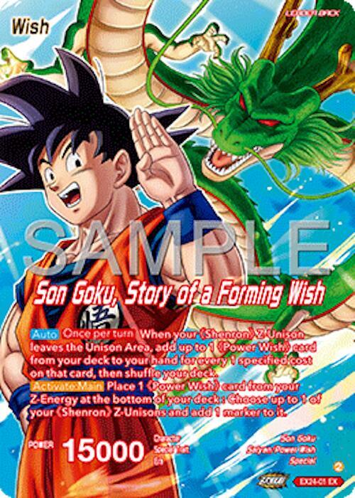 Son Goku // Son Goku, Story of a forming Wish EX24-01 Expansion Rare Foil
