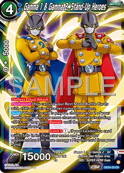 Gamma 1 & Gamma 2, Stand-Up Heroes EX24-25 Expansion Rare Foil
