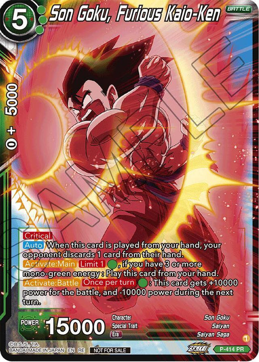 Son Goku, Furious Kaio-Ken (Deluxe Pack 2024 Vol.1) P-414 Promo
