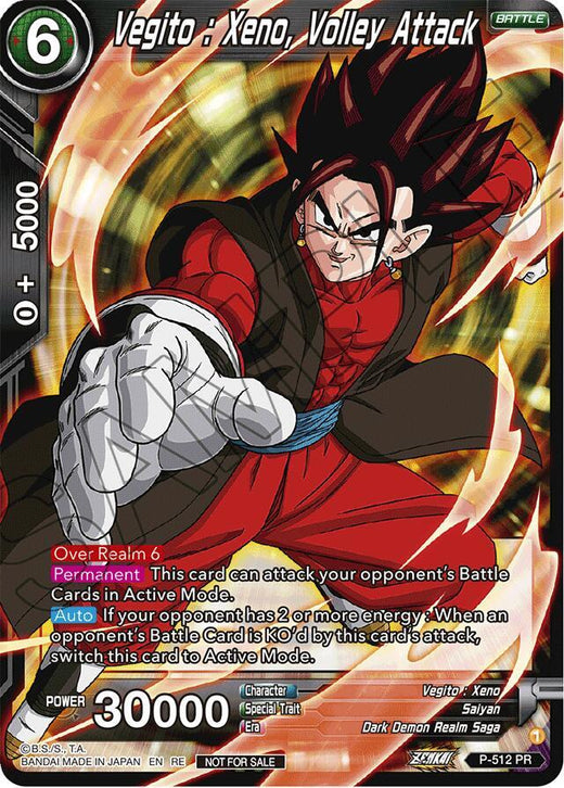 Vegito : Xeno, Volley Attack (Deluxe Pack 2024 Vol.1) P-512 Promo