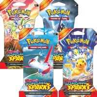 Pokemon: Surging Sparks Sleeved Booster Pack Bundle [Set of 4]