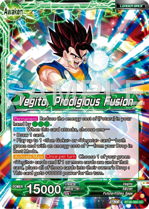 Son Goku & Vegeta // Vegito, Prodigious Fusion BT26-060 Uncommon