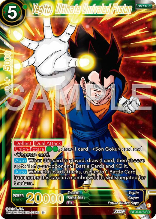 Vegito, Ultimate Unrivaled Fusion BT26-076 Super Rare Foil