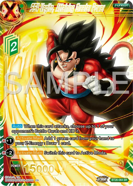 SS4 Vegito, Attaining Greater Power BT26-064 Super Rare Foil