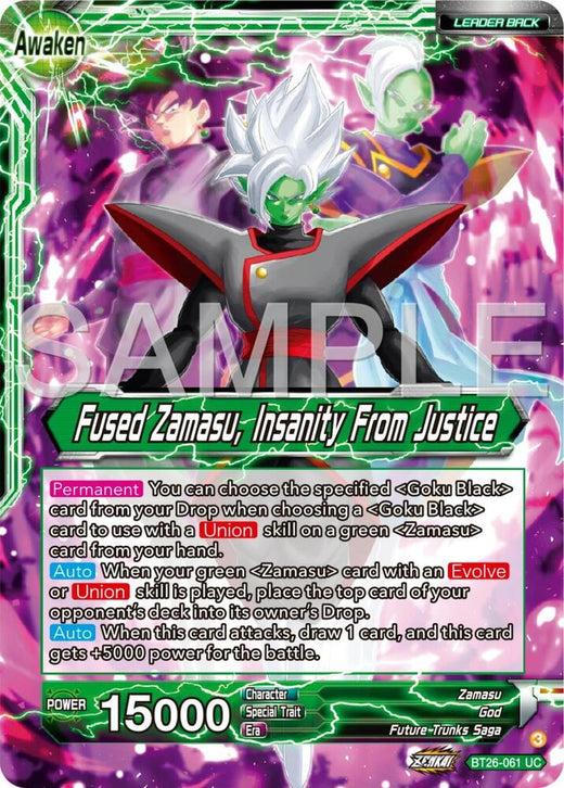 Zamasu // Fused Zamasu, Insanity From Justice BT26-061 Uncommon